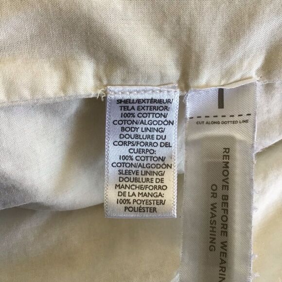 Beautiful Ann Taylor Loft zip jacket Medium silver grey fleece ecru white cotton - Picture 5 of 13